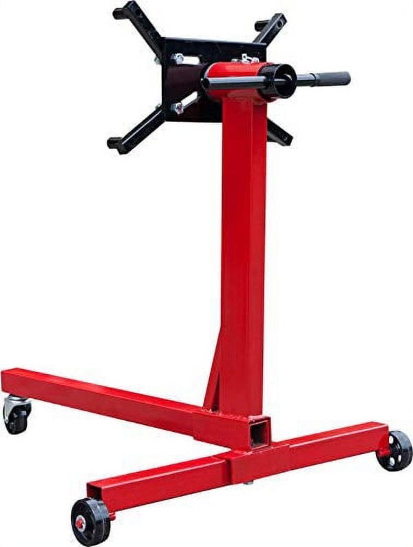 BIG RED 3/8 Ton (750 lb) Steel Rotating Engine Stand with 360 Degree Rotating Head, Red, T23401 - Image 4