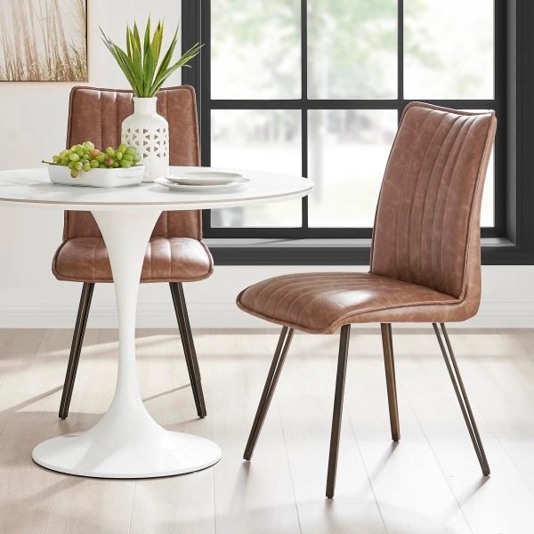 Reino PU Dining Side Chair, (Set of 2)