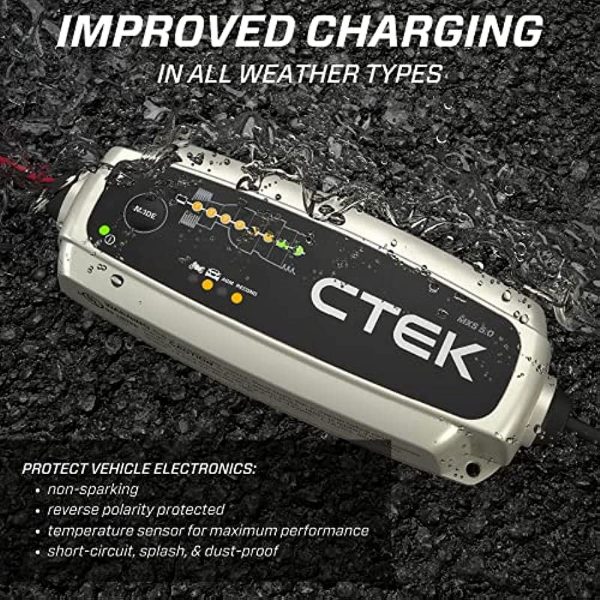 CTEK - 40-206 MXS 5.0 Fully Automatic 4.3 amp Battery Charger and Maintainer 12V - Image 4