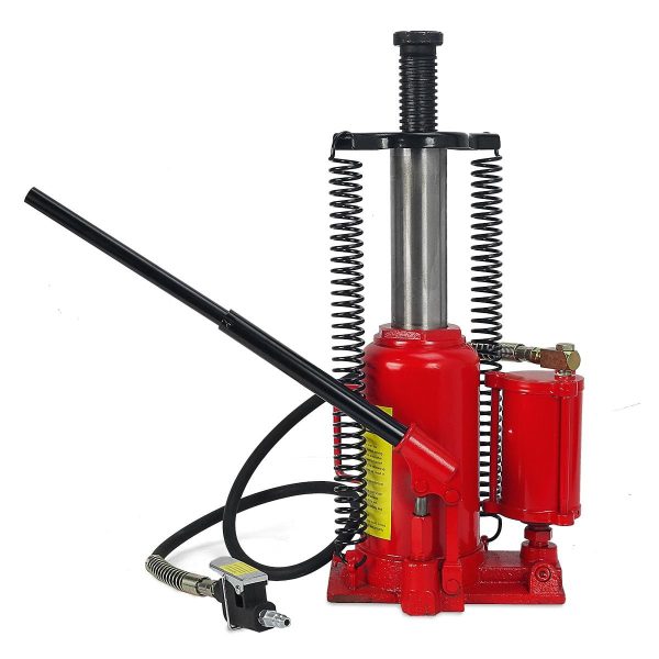 Stark 20-Ton Portable Air-Operated Hydraulic Bottle Jack Lift Low Profile Air Bottle Jack Air Jack with Handle - Image 2