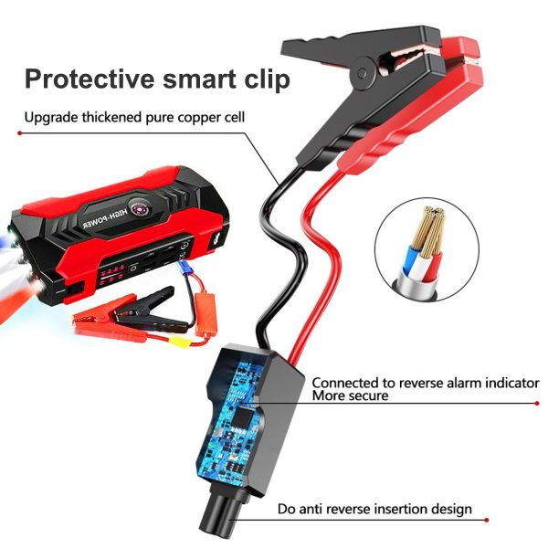 99800mAh 12V Car Jump Starter Portable 4 USB Port Charger LED Flashlight Power Bank Battery Booster - Image 4