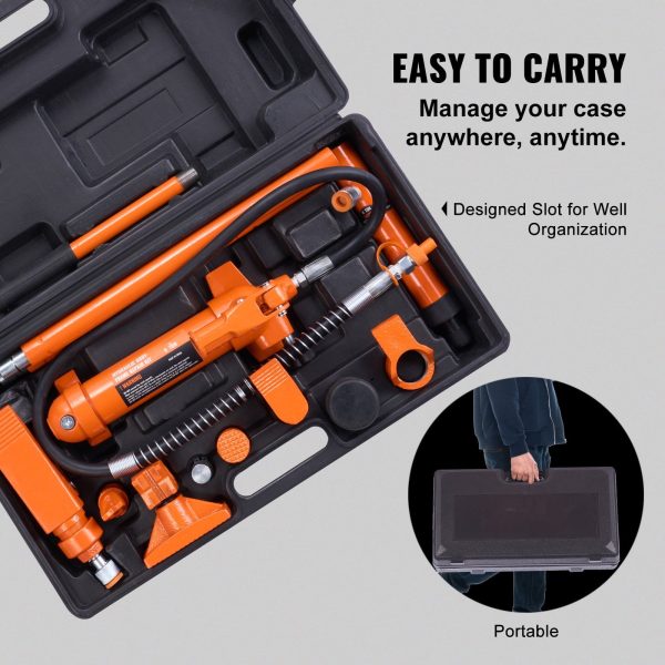 BENTISM 4 Ton Porta Power Kit Hydraulic Jack Air Pump Lift Ram Tool Auto Body Frame Repair Power Kits - Image 5