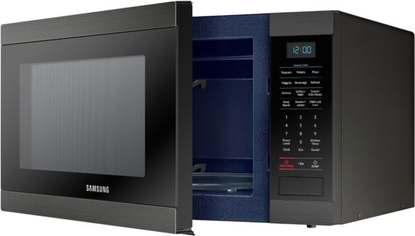 Samsung - 1.2 cu. ft. Countertop Convection Microwave with PowerGrill - Black - Image 3