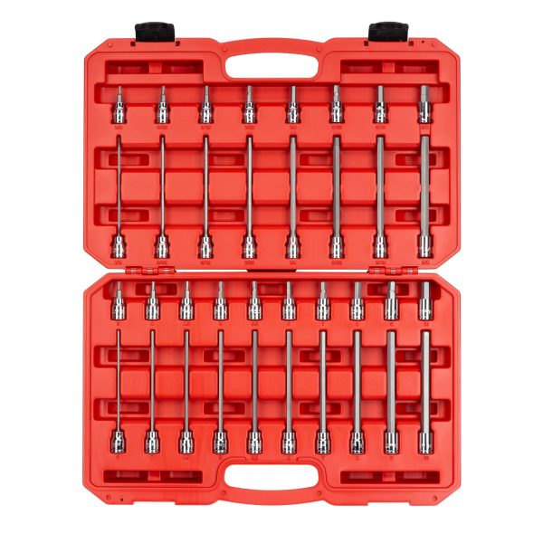 TEKTON 3/8 Inch Drive Hex Bit Socket Set, 36-Piece (1/8-3/8 in., 3-10 mm) | SHB91304