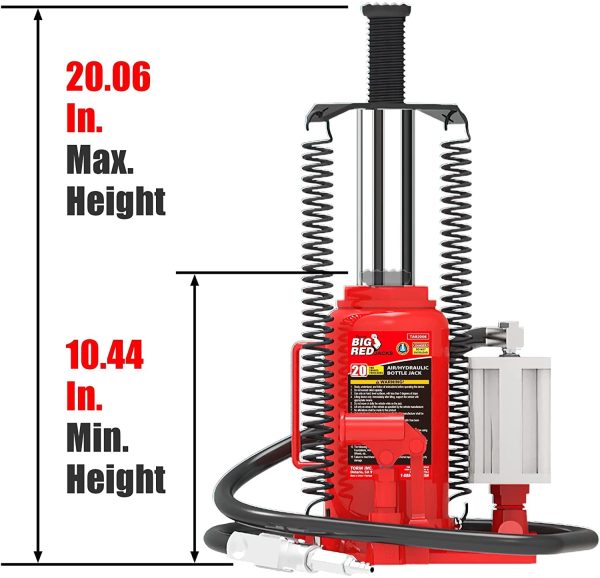 Torin Jacks DTA92006 20 Ton Pneumatic Air Hydraulic Bottle Jack - Image 2