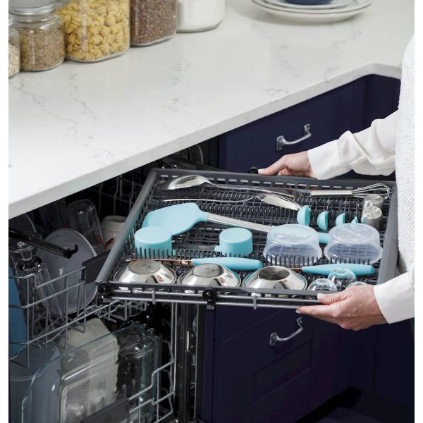 GE - Top Control Built-In Dishwasher with Stainless Steel Tub, 3rd Rack, 46dba - Stainless steel - Image 12