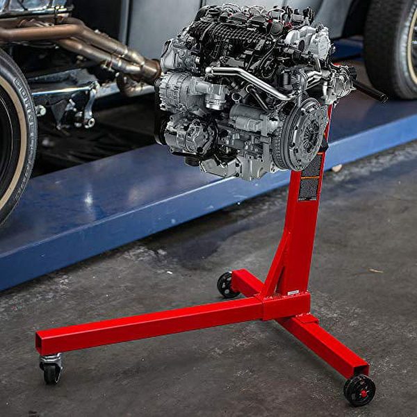 BIG RED 3/8 Ton (750 lb) Steel Rotating Engine Stand with 360 Degree Rotating Head, Red, T23401 - Image 6