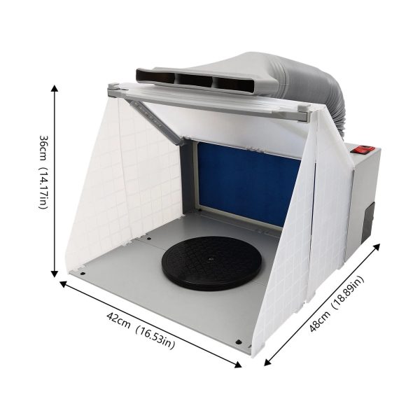 Airbrush Spray Booth Kit With LED Light & Filter Hose for Model Painting Airbrushing Set - Image 3