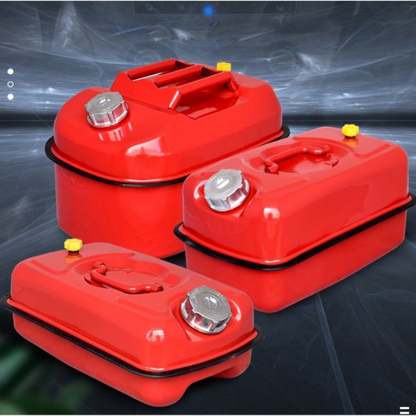 EUBUY 20L Red Metal Jerry Can Car Canister Holder Storage Tank with 3 Handles for Water Petrol Oil Water Alcohol - Image 3