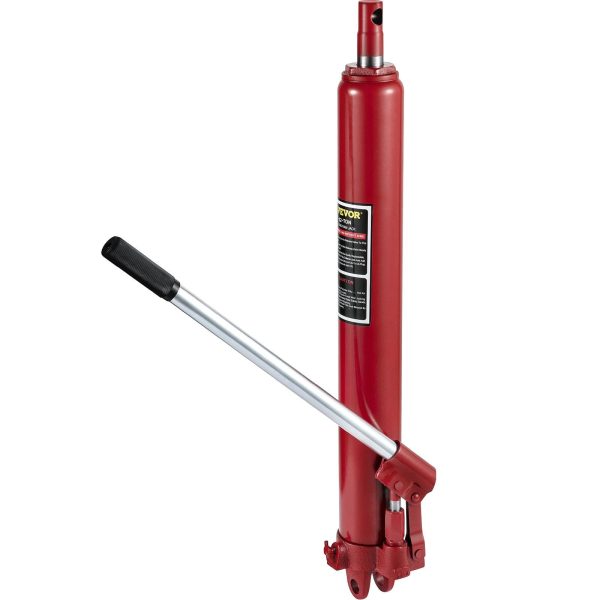 Vevor 26455 lbs Capacity Hydraulic Long Ram Jack with Single Piston Pump & Clevis Base - Red - Image 2