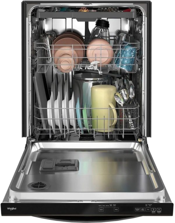 Whirlpool - 24" Top Control Built-In Dishwasher with Stainless Steel Tub, Large Capacity, 3rd Rack, 47 dBA - Black stainless steel - Image 6