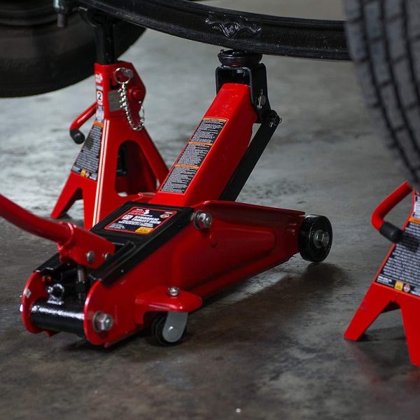 Big Red 8075591 14.93 in. 5000 lbs Hydraulic Automotive Trolley Jack, Red - Image 3