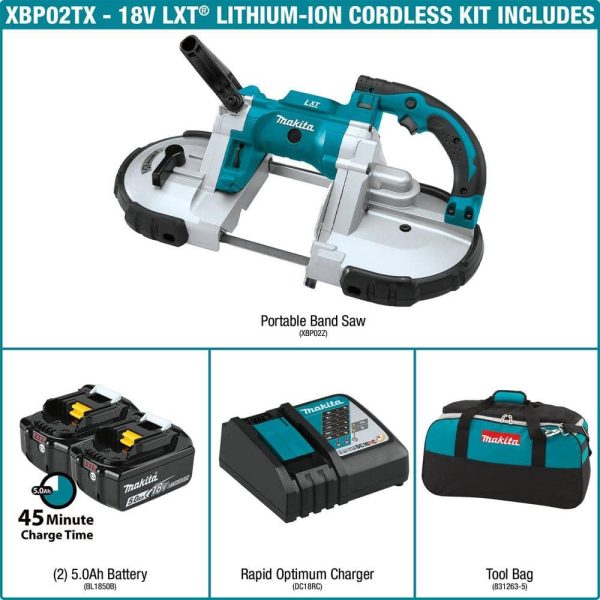 18V LXT 5.0Ah Lithium-Ion Cordless Portable Band Saw Kit XBP02TX - Image 2