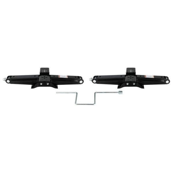 Quick Products 5000 Pound Max RV Stabilizing Scissor Jack, Black (Set of 2) - Image 2