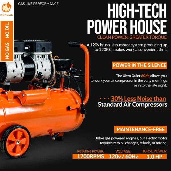 Superhandy TRI-GUT106 1 HP Ultra Quiet Air Compressor - Image 2