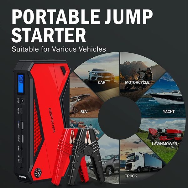 DBPOWER 800A Peak 18000mAh Portable Car Jump Starter Portable Battery Booster - Image 4