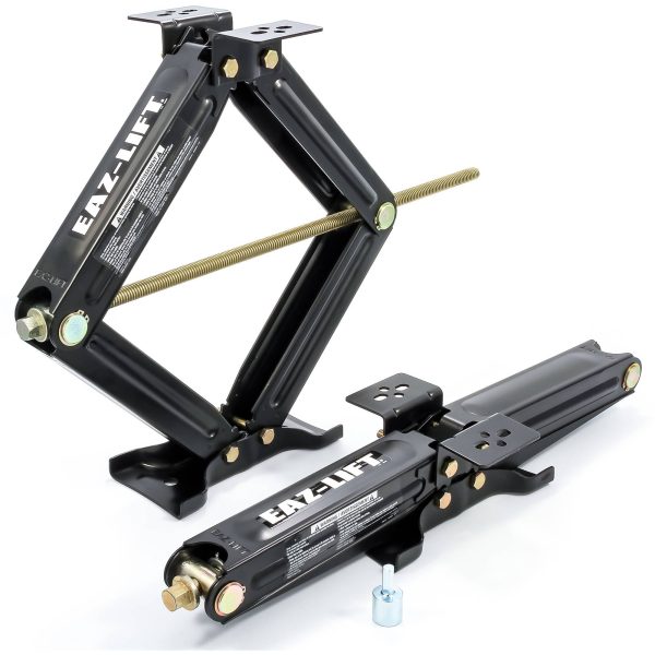 Eaz-Lift 48820 24" Leveling Scissor Jack - For Pop-Ups and Trailers - Features a 5,000-Pound Rating - 2-Pack