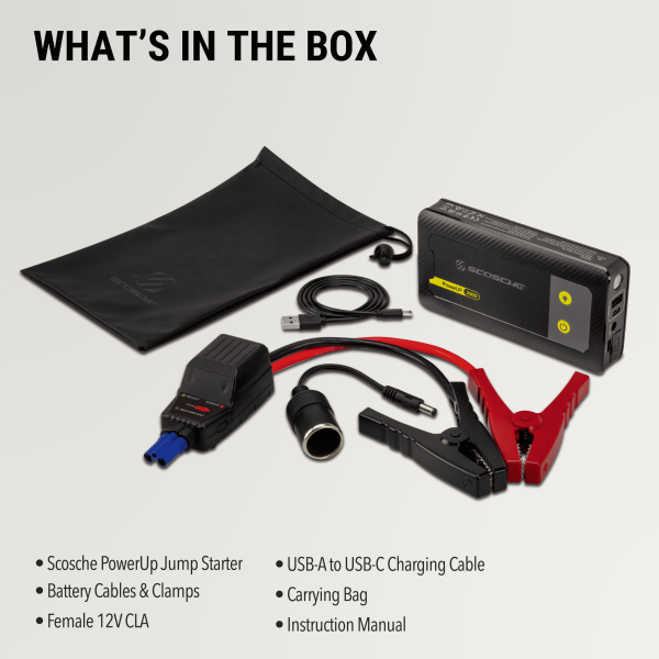 Scosche PBJ2000 PowerUp 2000 Amp Emergency Jump Starter with Built-In Power Bank and Flashlight - Image 6