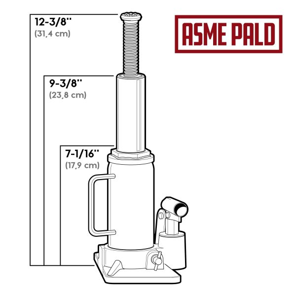 Powerbuilt 12 -Ton Shorty Bottle Jack - 647502 - Image 3