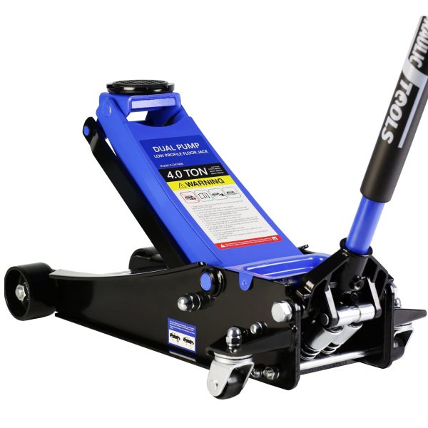 CQSXDA Floor Jack, 4 Ton Low Profile Floor Jack, Heavy-Duty Steel Racing Floor Jack with dual Piston Quick Lift Pump, Floor Jack Lifting Range 4"-21"