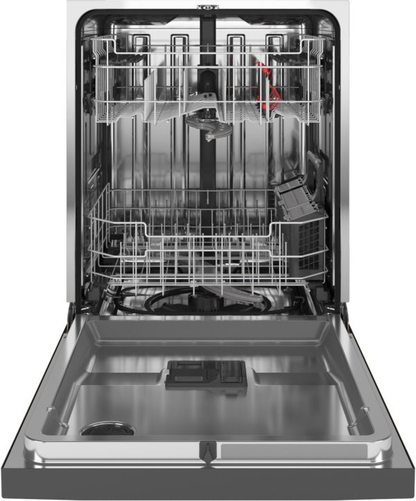 GE - Top Control Built-In Dishwasher with Stainless Steel Tub, 48 dBA - Slate - Image 2