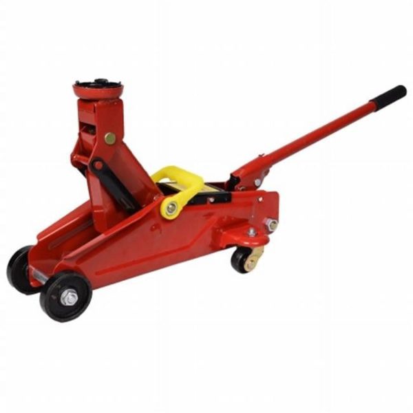 CB16448 Mini Red 2 Ton 4000 lbs Hydraulic Floor Jack Lift Tool on Wheels with Case, Red