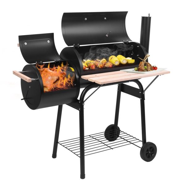 UBesGoo Charcoal Grill Portable BBQ Grill and Offset Smoker Steel BBQ Pit Outdoor for Camping, Black - Image 4