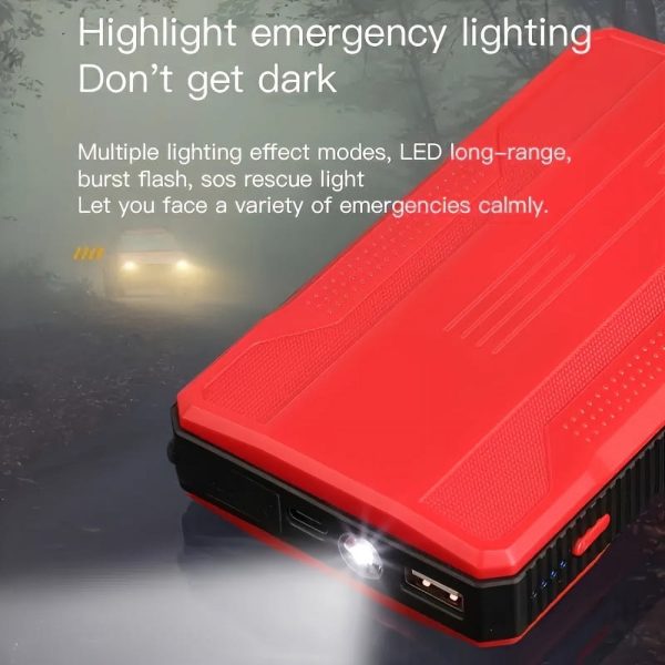 Compact 8000mAh Jump Starter & Power Bank - Emergency Car Boost for Petrol & Diesel, 12V, Safe, Dual-Color - Image 6