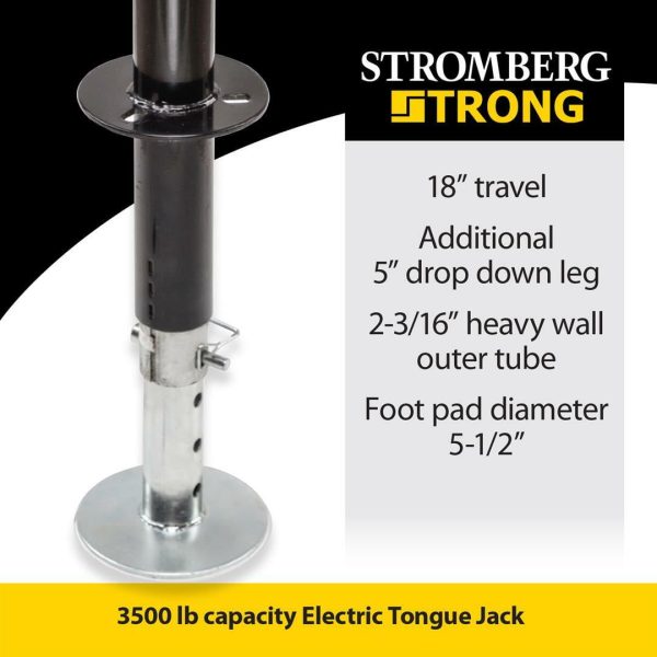 Stromberg Carlson 3500 lb. Electric Tongue Jack with Light - Image 4