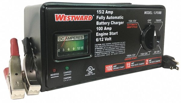 Westward Battery Charger,6/12V (A),100 A Start 1JYU9