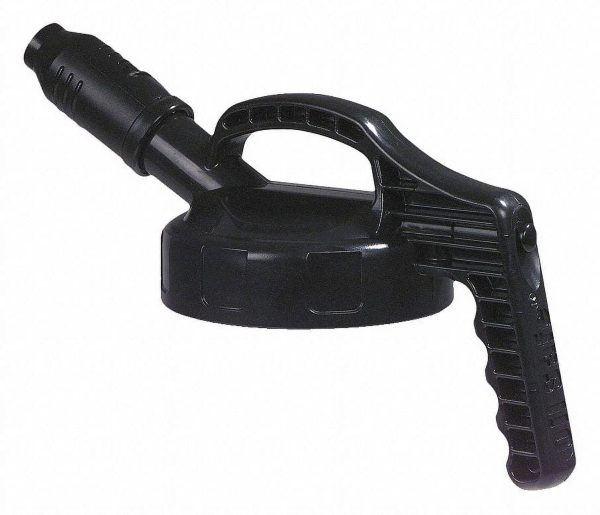 Oil Safe Stumpy Spout Lid,w/1 In Outlet,Black 100501