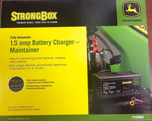 John Deere Fully Automatic 1.5 AMP Battery Charger Maintainer - TY25866 - Image 3