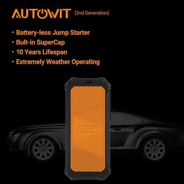 Autowit Super Capacitor Jump Starter, 12V Batteryless Jump Starter, 8.0 Gas&4.0 Diesel Car Jump Starter with Carrying Case, Bulit-in Supercapacitor, No Need Pre-Charge - Image 4