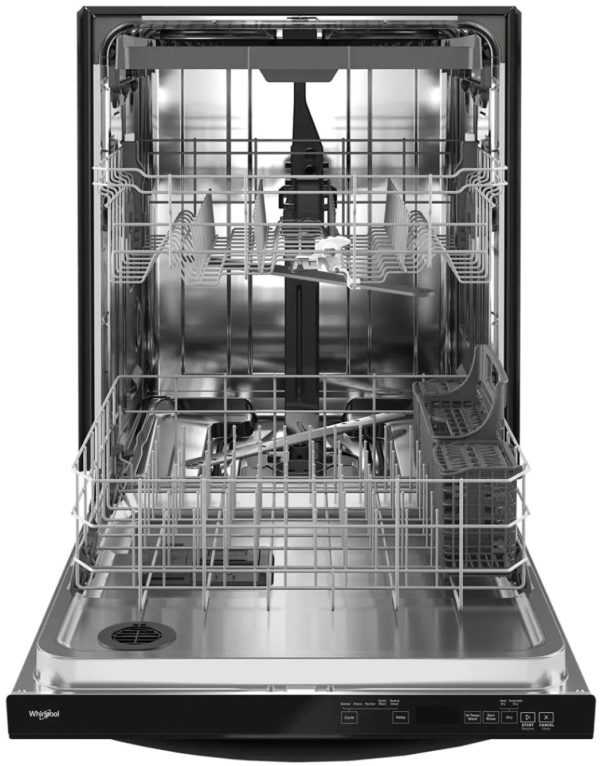 Whirlpool - 24" Top Control Built-In Dishwasher with Stainless Steel Tub, Large Capacity, 3rd Rack, 47 dBA - Black - Image 3