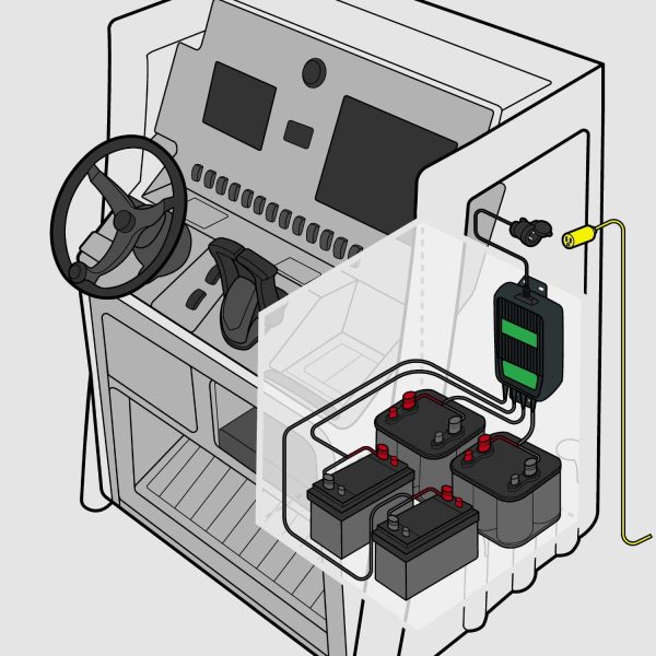 Battery Tender 4 Bank Multibank Charger - 12 AMP (3 AMPs Per Bank) - Selectable 12V / 6V - Smart and Switchable Multi Battery Charger and Maintainer for Marine Applications - 022-1004-DL-WH - Image 5