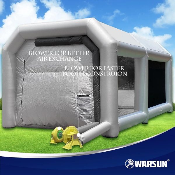 Warsun Inflatable Paint Booth with Larger Air Filter System 14x10x8.5Ft Inflatable Spray Portable Paint Tent - Image 10