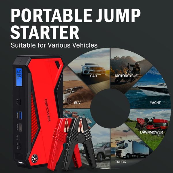 DBPOWER 800A Peak 18000mAh Portable Car Jump Starter Portable Battery Booster - Image 4