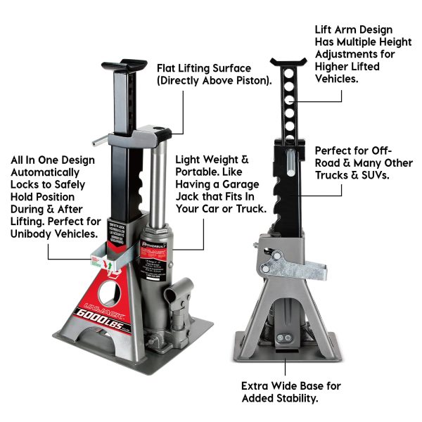 Powerbuilt 3 Ton Unijack Bottle Jack and Jackstand in One - 620471 - Image 3