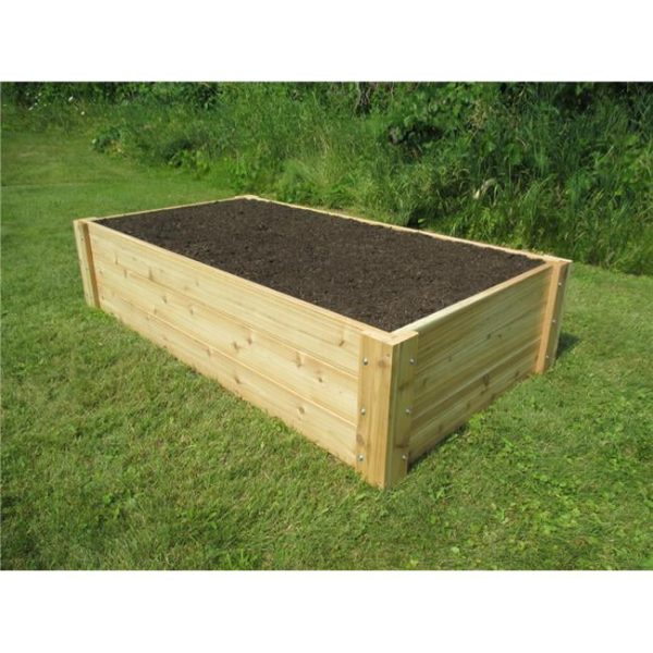 3 x 6 ft. Deep Root Natural Cedar Raised Bed Garden Kit