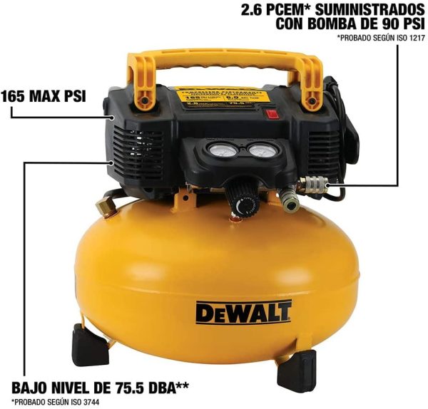 DEWALT Pancake Air Compressor, 6 Gallon, 165 PSI (DWFP55126) - Image 3