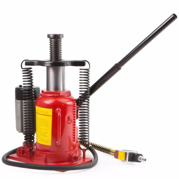 XtremepowerUS 20 Tons Air-Operated Low Profile Bottle Jack Air Hydraulic / Manual Jack with Handle - Image 2