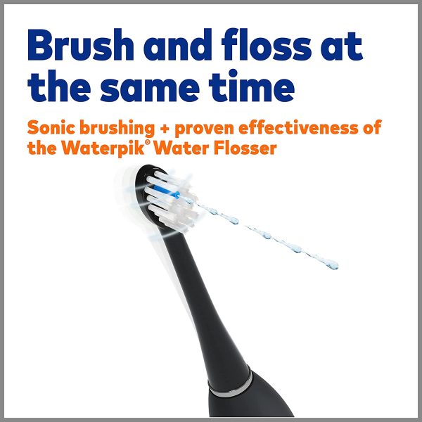 Waterpik Sonic-Fusion 2.0 Professional Flossing Toothbrush， Electric Toothbrush and Water Flosser Combo In One， Black💝 Last Day For Clearance - Image 5