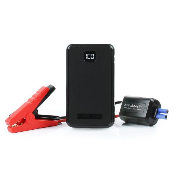 Limitless AutoBoost Portable Jump Starter, Power Bank & Flashlight - Black