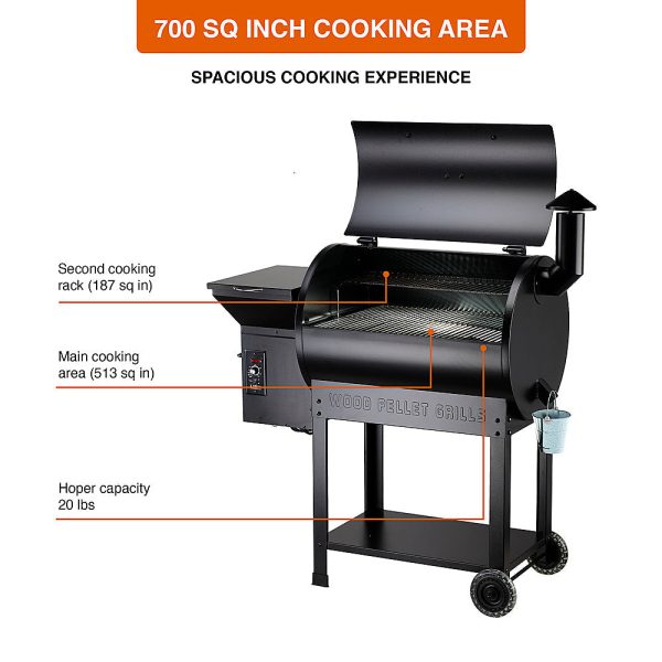 Z Grills - Wood Pellet Grill and Smoker 694 sq. in. ZPG-7002B - Black - Image 7