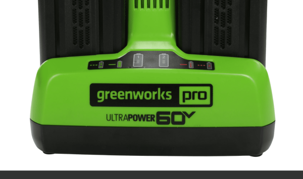 Greenworks 60V UltraPower 6 Amp Dual-Port Battery Charger - Image 3