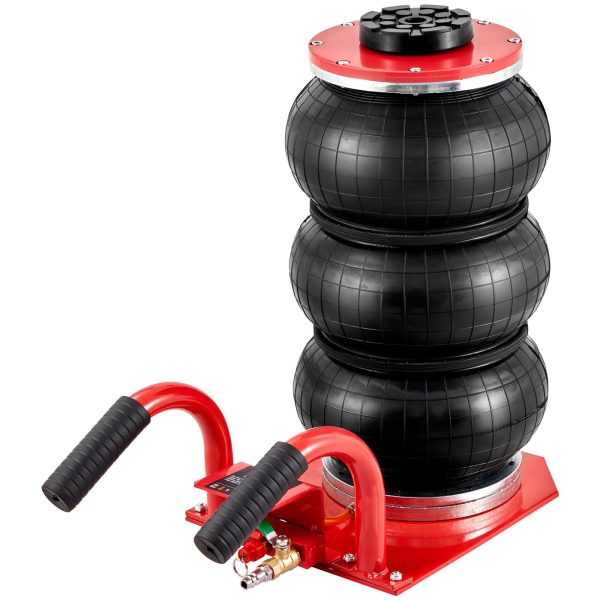 BENTISM Air Jack, 3 Ton/6600 lbs Triple Bag Air Jack, Airbag Jack with Six Steel Pipes, Lift up to 17.7 inch/450 mm, 3-5 s Fast Lifting Pneumatic Jack, with Short Handles for Cars, Garages, Repair