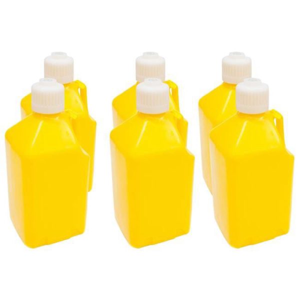 5 gal Utility Jug, Yellow - Case of 6