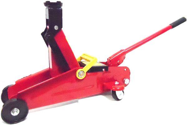 2 Ton Floor Jack with Hard Case Stable Quick Release for Automotive Repairing Work Cars Red - Image 2