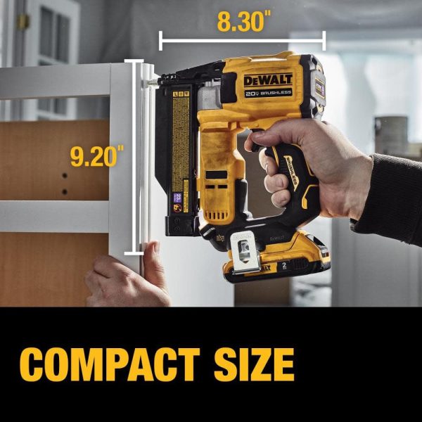 ATOMIC Compact Series 20V MAX Pin Nailer 23 Gauge Kit DCN623D1 from - Image 12