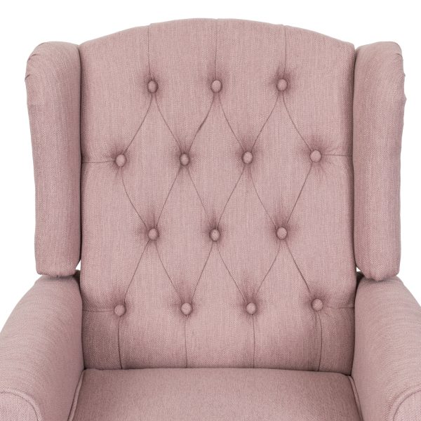 Breyon Contemporary Tufted Fabric Push Back Recliner - Image 9